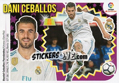 Sticker Dani Ceballos (13B) - Liga Spagnola 2018-2019 n. 447 - Colecciones ESTE
