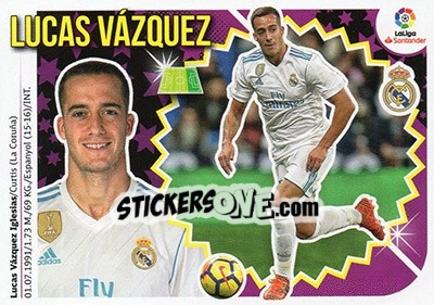Sticker Lucas Vázquez (14) - Liga Spagnola 2018-2019 n. 448 - Colecciones ESTE