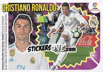 Sticker Cristiano Ronaldo (15) - Liga Spagnola 2018-2019 n. 449 - Colecciones ESTE
