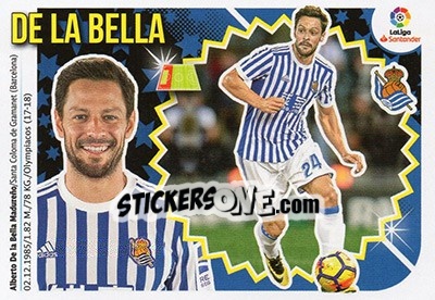 Sticker De la Bella (7A) - Liga Spagnola 2018-2019 - Colecciones ESTE
