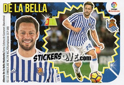 Cromo De la Bella (7A) - Liga Spagnola 2018-2019 n. 498 - Colecciones ESTE