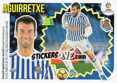 Sticker Aguirretxe (16A) - Liga Spagnola 2018-2019 n. 508 - Colecciones ESTE