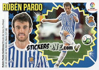 Sticker Rubén Pardo (9BIS) - Liga Spagnola 2018-2019 n. 511 - Colecciones ESTE