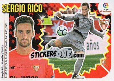 Sticker Sergio Rico (1) - Liga Spagnola 2018-2019 n. 521 - Colecciones ESTE