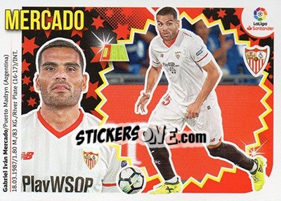 Sticker Mercado (4) - Liga Spagnola 2018-2019 n. 524 - Colecciones ESTE