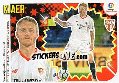 Sticker Kjaer (5) - Liga Spagnola 2018-2019 n. 525 - Colecciones ESTE