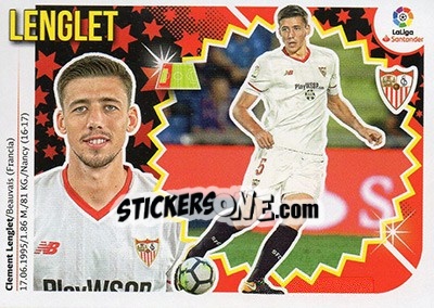 Sticker Lenglet (6) - Liga Spagnola 2018-2019 n. 526 - Colecciones ESTE