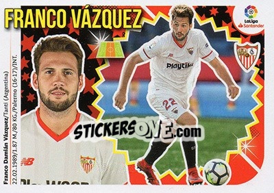 Sticker Franco Vázquez (12) - Liga Spagnola 2018-2019 n. 534 - Colecciones ESTE