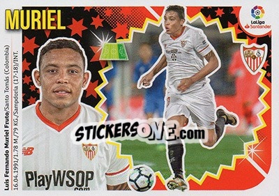 Sticker Muriel (15) - Liga Spagnola 2018-2019 n. 537 - Colecciones ESTE