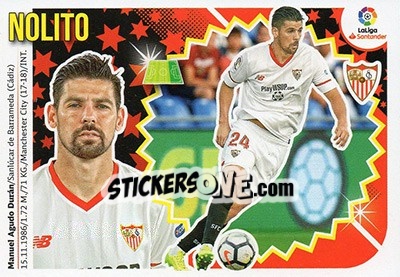 Sticker Nolito (16) - Liga Spagnola 2018-2019 n. 538 - Colecciones ESTE