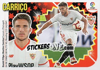 Sticker Carriço (6BIS/2) - Liga Spagnola 2018-2019 n. 543 - Colecciones ESTE