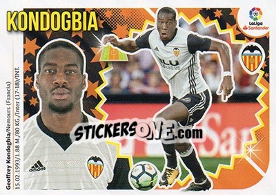 Sticker Kondogbia (8) - Liga Spagnola 2018-2019 - Colecciones ESTE