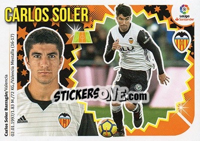 Sticker Carlos Soler (11) - Liga Spagnola 2018-2019 - Colecciones ESTE