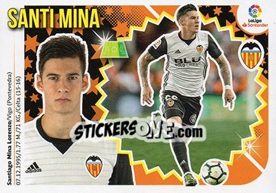 Cromo Santi Mina (15) - Liga Spagnola 2018-2019 - Colecciones ESTE