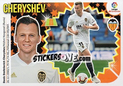 Sticker Cheryshev (10BIS) - Liga Spagnola 2018-2019 n. 570 - Colecciones ESTE