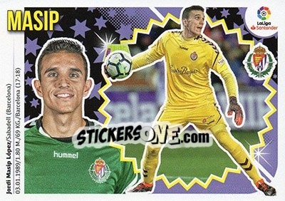 Sticker Masip (1) - Liga Spagnola 2018-2019 n. 581 - Colecciones ESTE