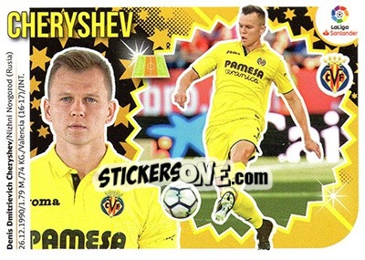 Sticker Cheryshev (13A) - Liga Spagnola 2018-2019 - Colecciones ESTE