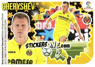 Sticker Cheryshev (13A) - Liga Spagnola 2018-2019 n. 625 - Colecciones ESTE