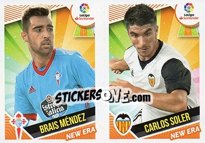 Sticker Brais Méndez / Carlos Soler (2) - Liga Spagnola 2018-2019 n. 672 - Colecciones ESTE