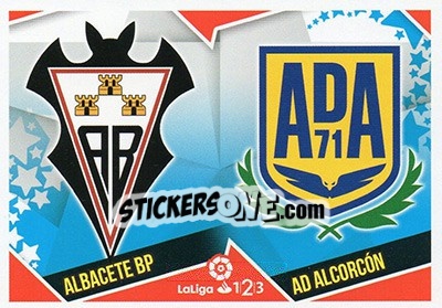 Sticker Escudos LaLiga 1|2|3 - Albacete / Alcorcón (1) - Liga Spagnola 2018-2019 n. 691 - Colecciones ESTE