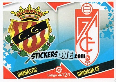 Sticker Escudos LaLiga 1|2|3 - Gimnástic / Granada (5) - Liga Spagnola 2018-2019 - Colecciones ESTE