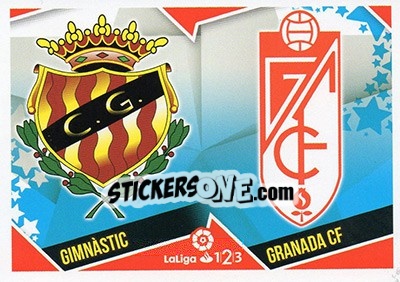 Sticker Escudos LaLiga 1|2|3 - Gimnástic / Granada (5) - Liga Spagnola 2018-2019 n. 695 - Colecciones ESTE