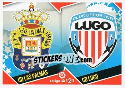 Cromo Escudos LaLiga 1|2|3 - Las Palmas / Lugo (6) - Liga Spagnola 2018-2019 - Colecciones ESTE
