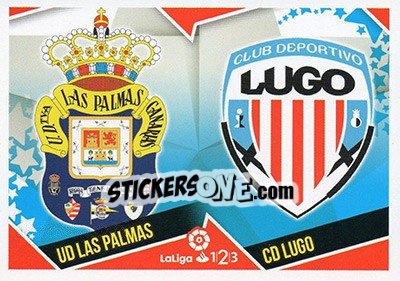 Sticker Escudos LaLiga 1|2|3 - Las Palmas / Lugo (6) - Liga Spagnola 2018-2019 n. 696 - Colecciones ESTE