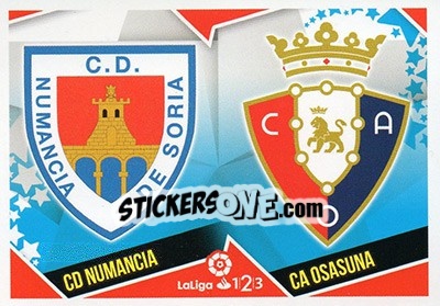 Sticker Escudos LaLiga 1|2|3 - Numancia / Osasuna (8) - Liga Spagnola 2018-2019 n. 698 - Colecciones ESTE