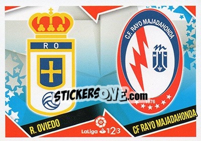 Cromo Escudos LaLiga 1|2|3 - Oviedo / Rayo Majadahonda (9)