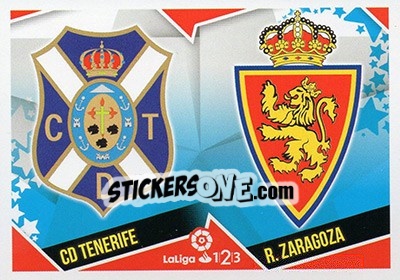 Sticker Escudos LaLiga 1|2|3 - Tenerife / Zaragoza (11) - Liga Spagnola 2018-2019 n. 701 - Colecciones ESTE