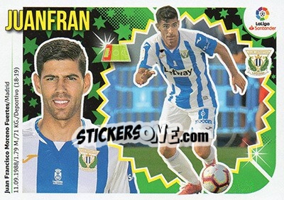Cromo 4 Juanfran (CD Leganés) - Liga Spagnola 2018-2019 n. 714 - Colecciones ESTE