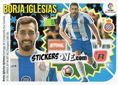 Sticker 5 Borja Iglesias (RCD Espanyol) - Liga Spagnola 2018-2019 n. 715 - Colecciones ESTE