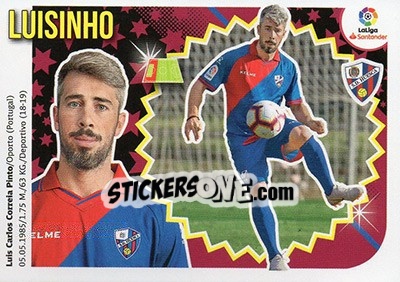Sticker 8 Luisinho (SD Huesca) - Liga Spagnola 2018-2019 n. 718 - Colecciones ESTE