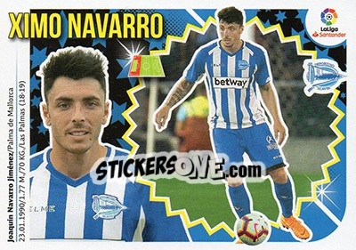 Figurina 11 Ximo Navarro (Deportivo Alavés) - Liga Spagnola 2018-2019 - Colecciones ESTE