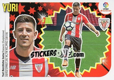Cromo 12 Yuri (Athletic Club) - Liga Spagnola 2018-2019 n. 722 - Colecciones ESTE