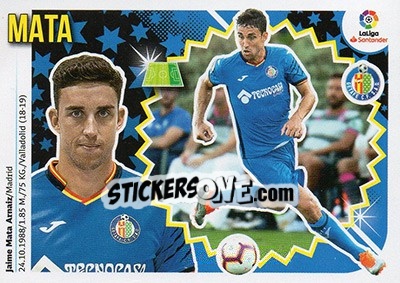 Sticker 16 Mata (Getafe CF) - Liga Spagnola 2018-2019 n. 726 - Colecciones ESTE