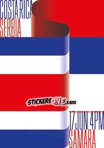 Sticker Costa Rica - Serbien - WM 2018 - Tschuttiheftli