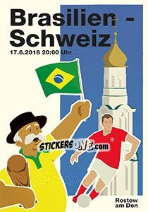 Sticker Brasilien - Schweiz - WM 2018 - Tschuttiheftli