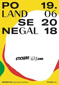 Sticker Polen - Senegal - WM 2018 - Tschuttiheftli