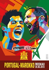 Sticker Portugal - Marokko - WM 2018 - Tschuttiheftli