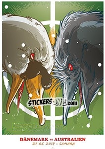 Sticker Dänemark / Australien - WM 2018 - Tschuttiheftli