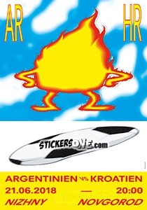 Sticker Argentinien - Kroatien - WM 2018 - Tschuttiheftli