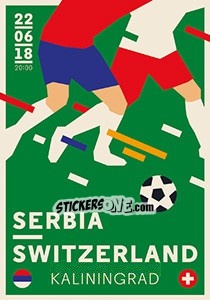 Figurina Serbien - Schweiz - WM 2018 - Tschuttiheftli