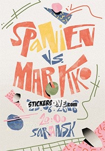 Sticker Spanien - Marokko