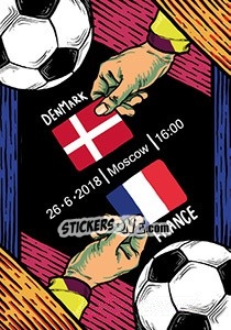 Sticker Dänemark - Frankreich