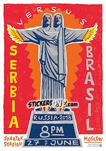 Sticker Serbien - Brasilien