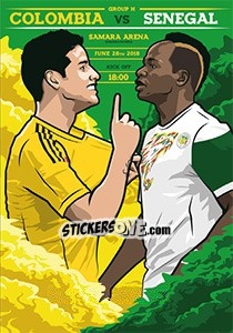 Sticker Senegal / Kolumbien - WM 2018 - Tschuttiheftli