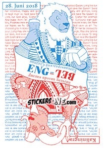 Sticker England - Belgien