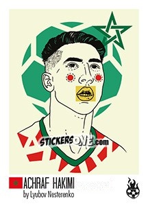 Sticker Achraf Hakimi - WM 2018 - Tschuttiheftli